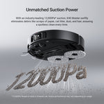 Load image into Gallery viewer, Dreame X40 Master Robot Vacuum showcasing 12,000Pa suction power for effective cleaning.