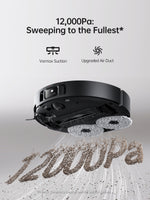 Load image into Gallery viewer, Dreame X40 Ultra Robot Vacuum showcasing 12,000Pa suction power against debris.
