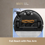 Load image into Gallery viewer, Underside view of Dreame D20 Pro Plus robot vacuum and mop highlighting the Flex Arm for 100% corner reach.