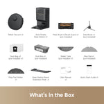 Load image into Gallery viewer, Contents layout of D20 Pro Plus robot vacuum and mop, including accessories and cleaning components.