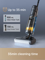 Load image into Gallery viewer, Dreame H12s vacuum showing water tank capacity and cleaning time of 35 minutes