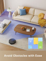 Load image into Gallery viewer, Dreame L10s Plus Robot Vacuum navigating around furniture in living room.