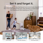 Load image into Gallery viewer, Family enjoying a clean home with Dreame L10s Ultra Robot Vacuum and auto-cleaning features.