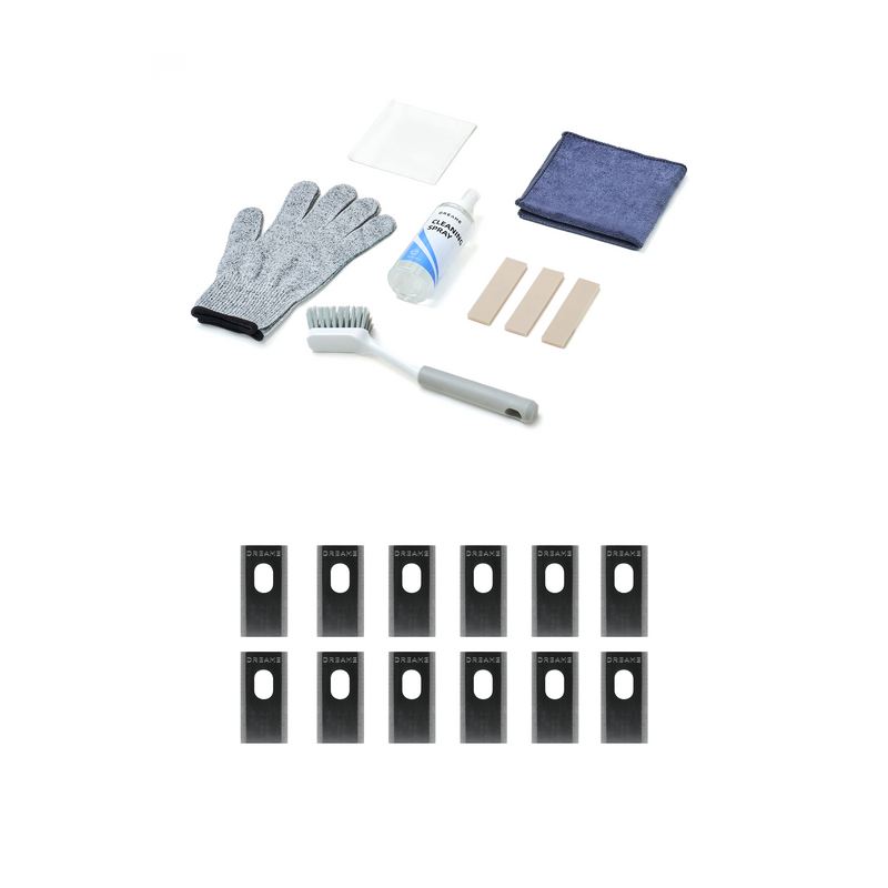 Lawn Mower Blade Set + Cleaning Kit
