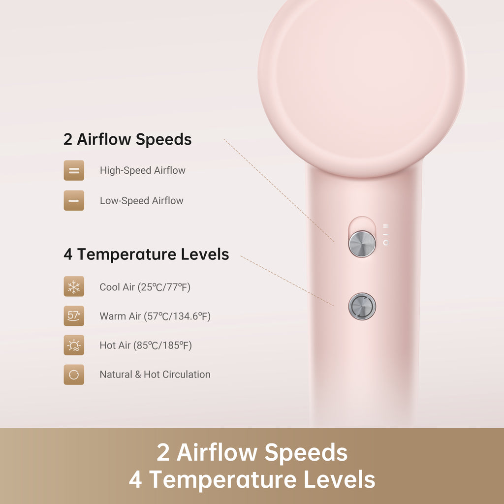 Dreame Hair Gleam high-speed hair dryer in pink color