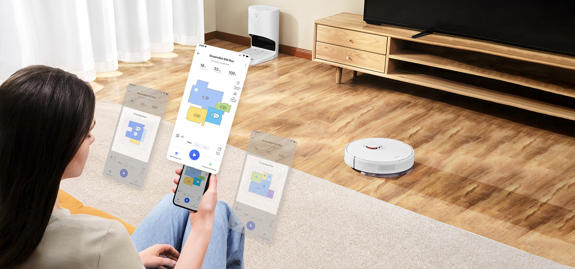 Comprar Robot aspirador y friegasuelos Dreame D10 Plus Agua con Wifi +  Bluetooth · Hipercor