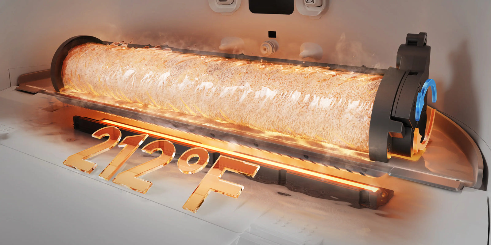 212°F (100°C) Roller
Self-Rinsing