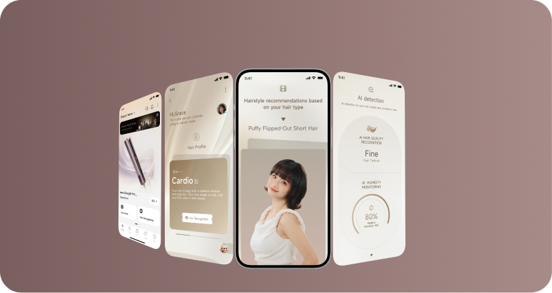 AI Styling Guidance with App
Style Wet or Dry from
Root to Tip