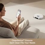 Load image into Gallery viewer, User controlling Dreame L10s Ultra Gen 2 Robot Vacuum via mobile app on couch.
