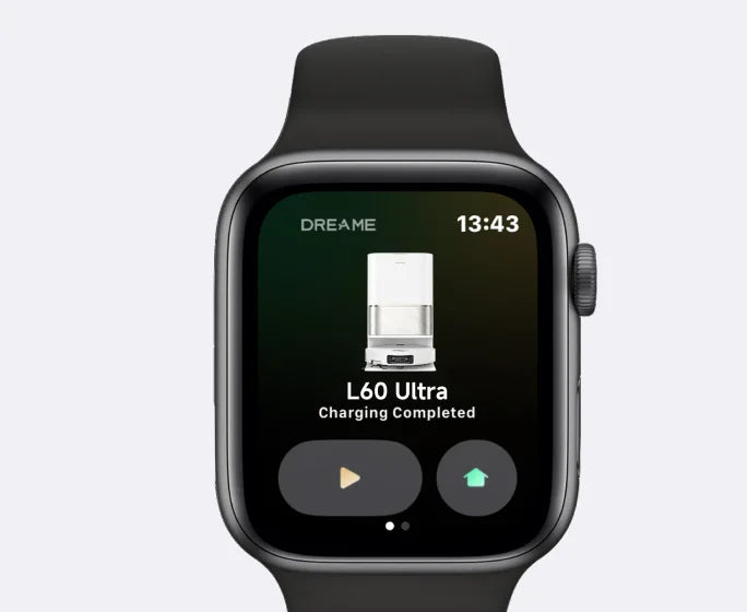 Quick Fix from the Wrist
Apple Watch control lets you conveniently customize your cleaning or track status in real time, from anywhere.