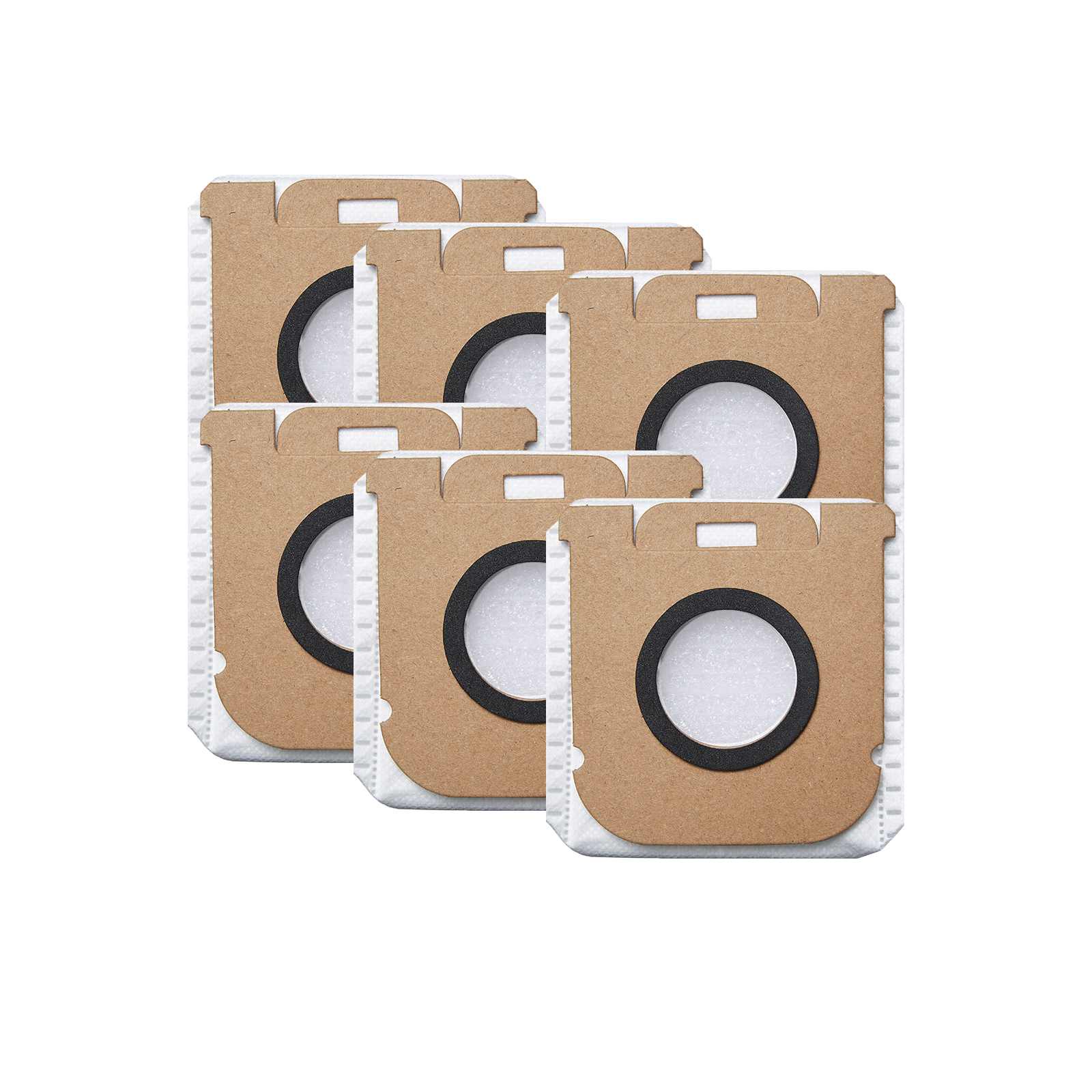 Dreame Z10 Station dust bags 6-pack with circular openings for easy cleaning.