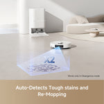 Load image into Gallery viewer, Dreame L40 Ultra Robot Vacuum demonstrating auto-detect feature for tough stains.
