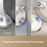 Load image into Gallery viewer, Dreame L40 Ultra Robot Vacuum utilizing MopExtend and RoboSwing technologies for effective cleaning.
