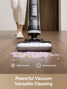 Dreame H14 Pro vacuum showcasing 18kPa suction and versatile cleaning performance.