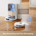 Load image into Gallery viewer, Dreame L10s Pro Ultra Robot Vacuum with dirt detection and dual mopping feature on wooden floor.
