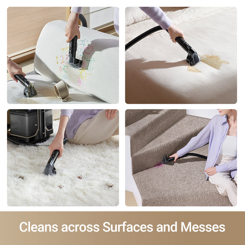 Dreame N10 Cleaner effectively removing stains from various surfaces.