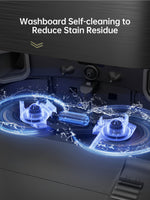 Load image into Gallery viewer, Dreame X30 Ultra robot vacuum washboard self-cleaning feature for enhanced stain removal.
