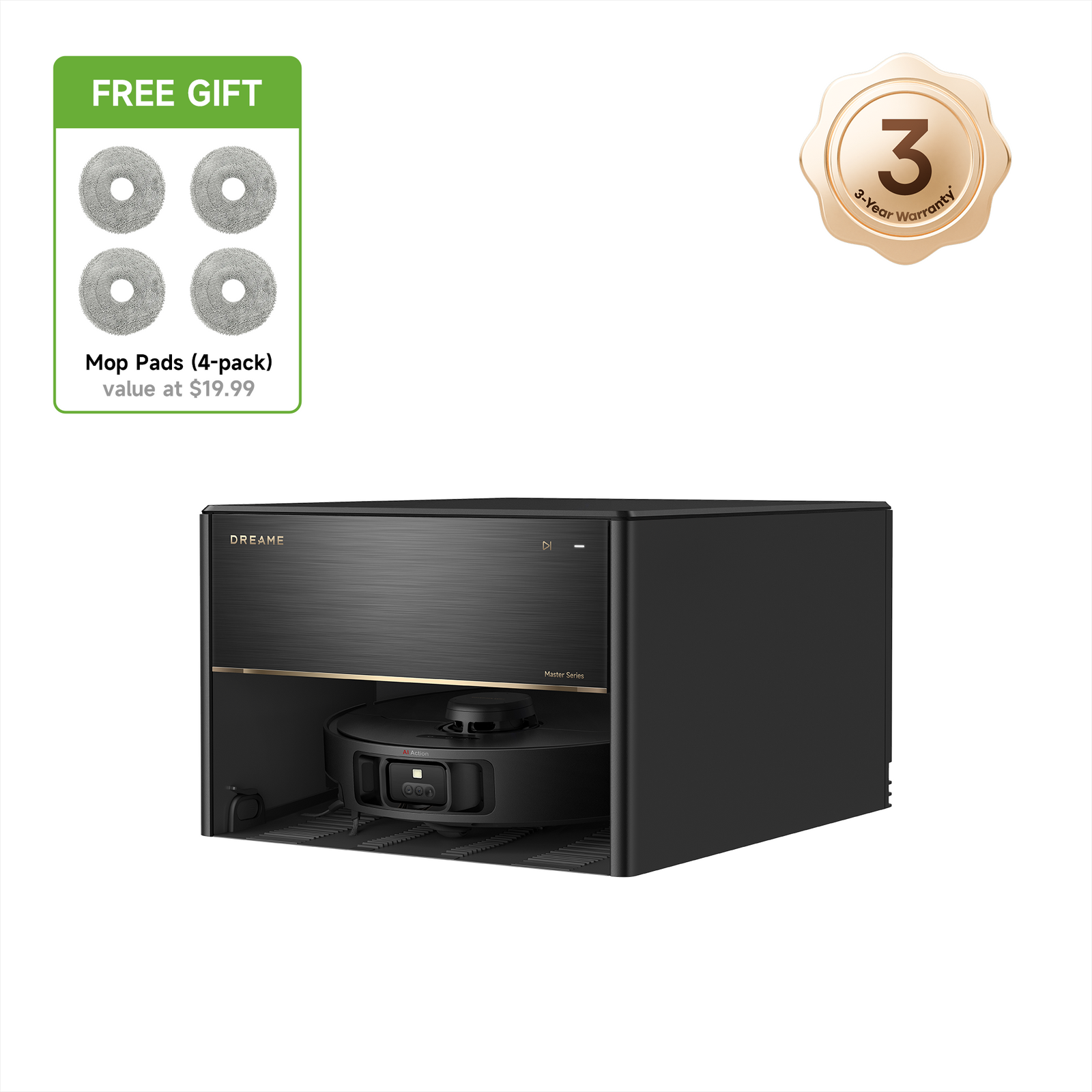 Dreame X40 Master Robot Vacuum with Auto Water Refilling and Draining