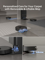 Load image into Gallery viewer, Dreame X30 Ultra robot vacuum with removable mop gliding over carpet for personalized care
