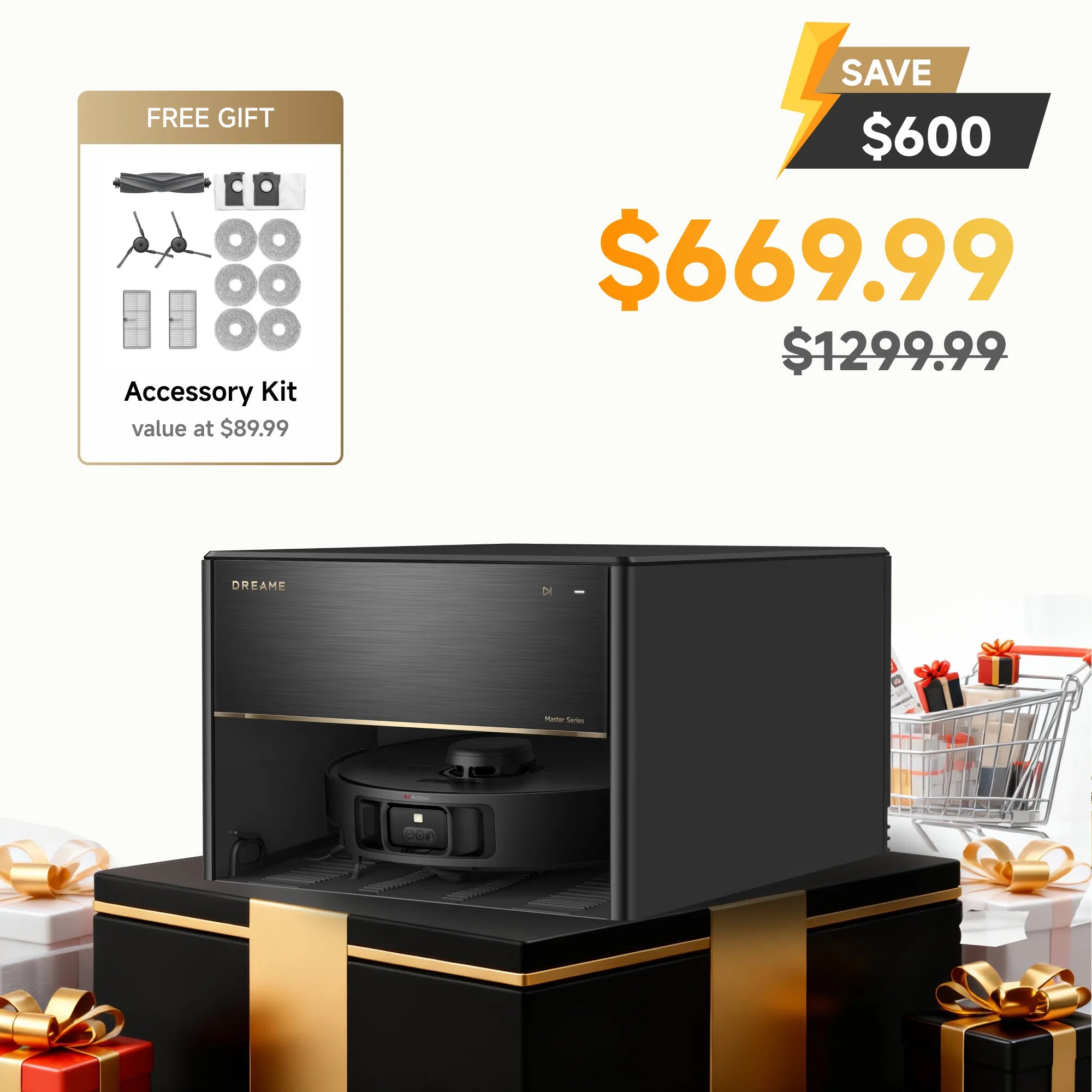 Dreame X40 Master Robot Vacuum with Auto Water Refilling and Draining