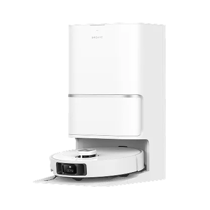 Dreame L40 Ultra robot vacuum and mop and mop in a white dock included in Black Friday offers.