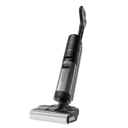 Dreame G10 Pro Wet Dry Vacuum standing upright on a product card for Black Friday promotion.