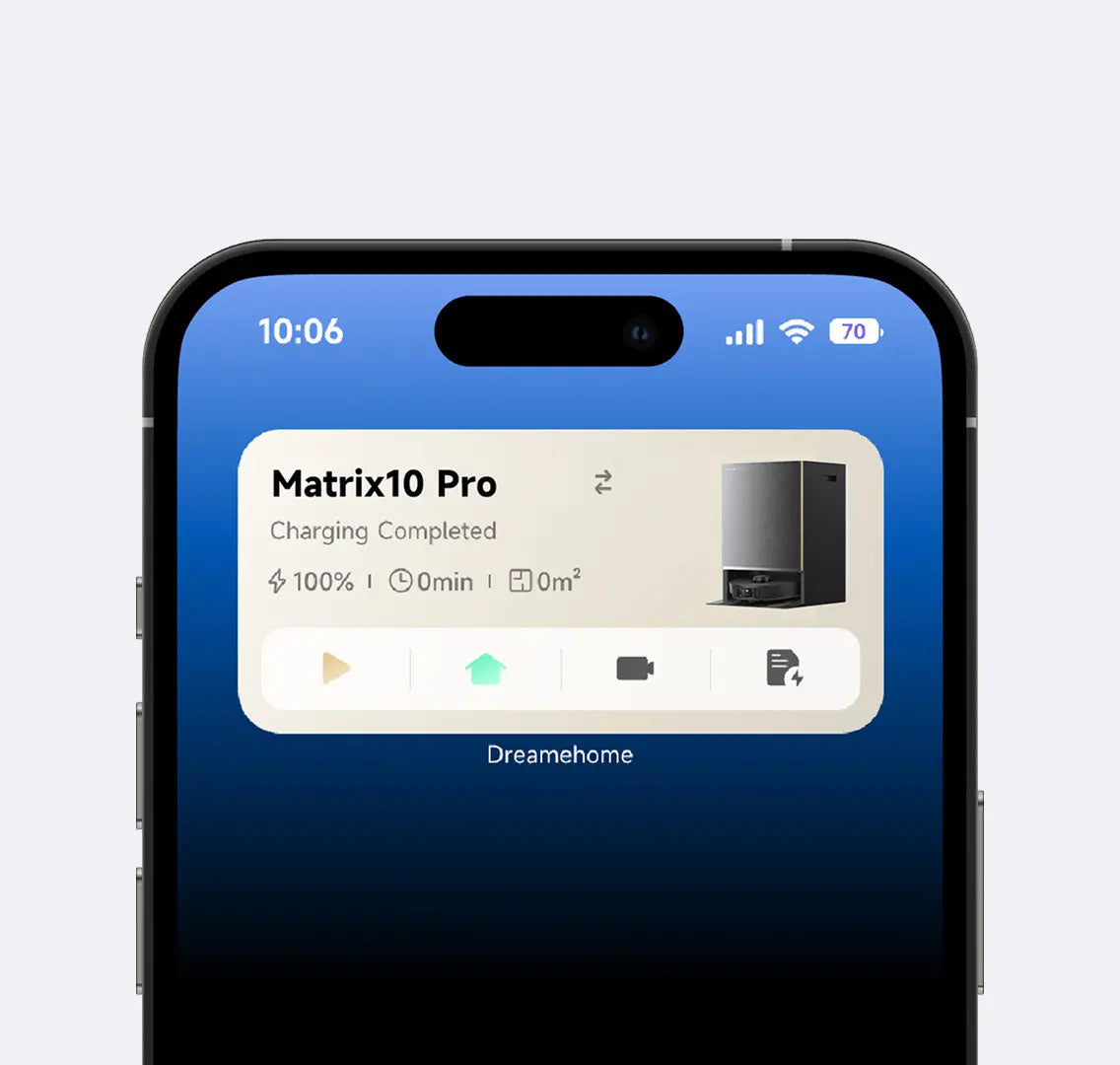 Quick Schedules from Your Wrist
Raise your wrist, take control. Start, stop, or schedule cleans right from your Apple Watch—no phone fumbling needed.