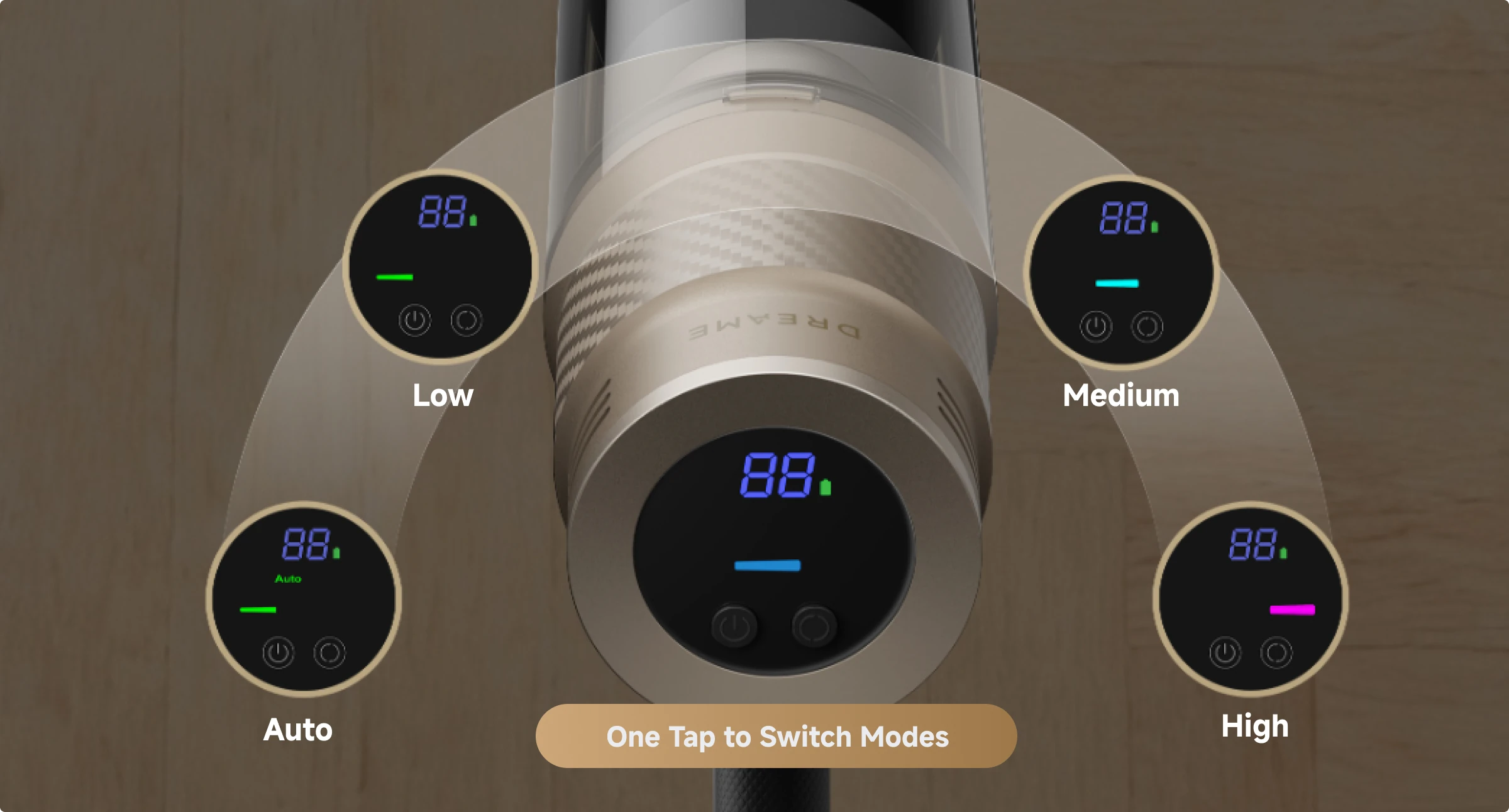 Intuitive LED Display with One-Tap Control