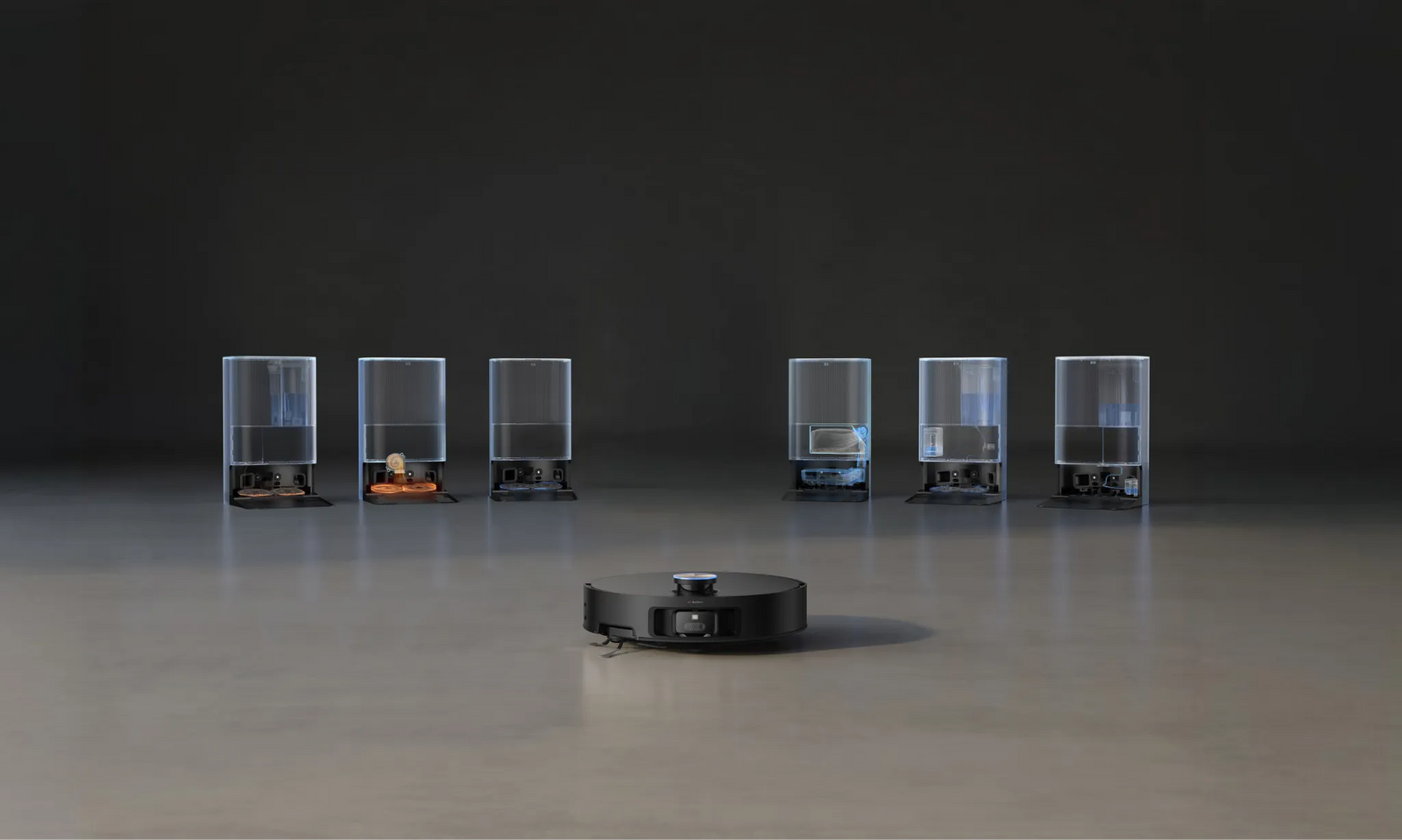 Simple self-empty robot vacuum dock transferring debris into its dust bag