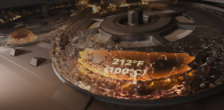 212°F (100°C) Mop Self-Cleaning