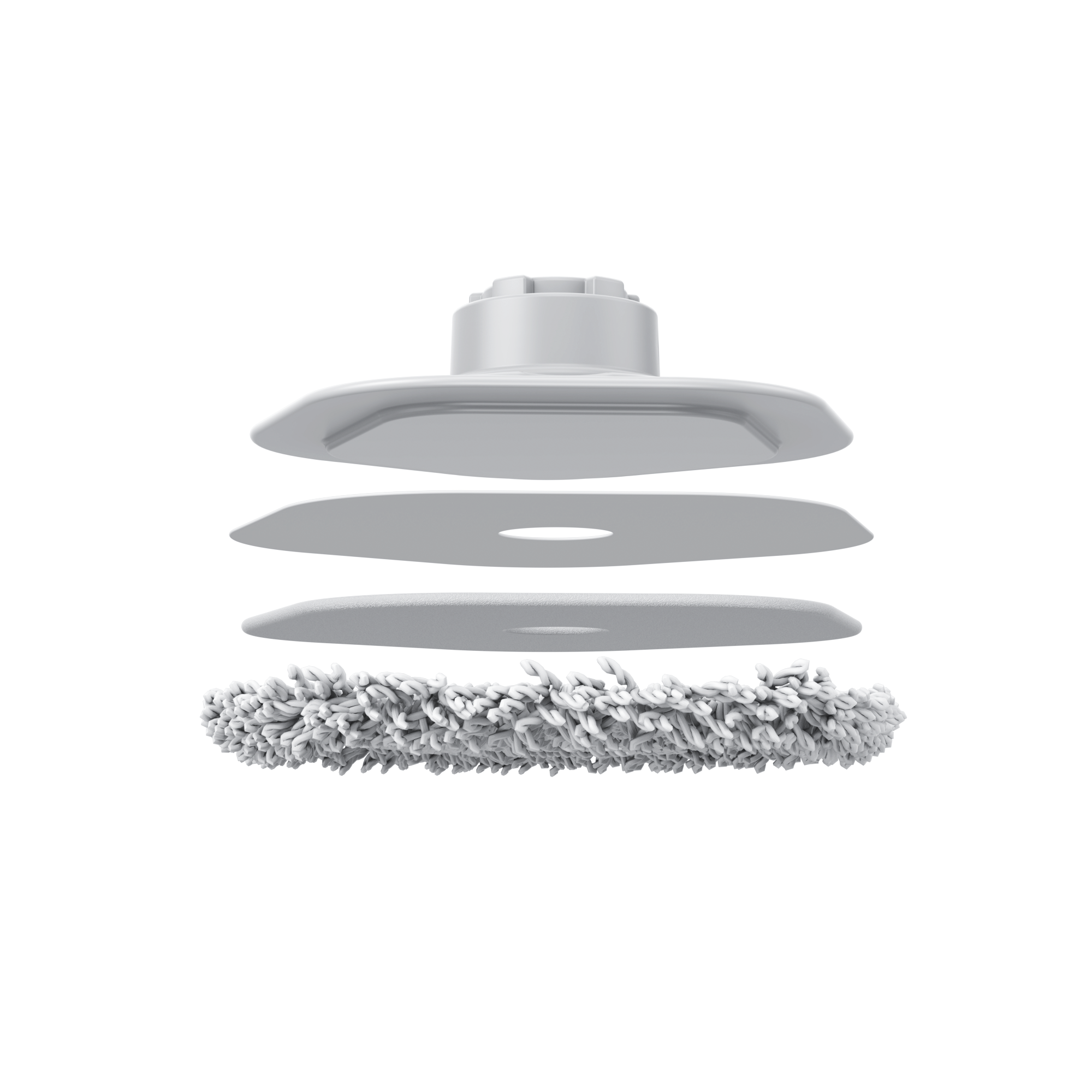 Dreame W10 rotary mop pad layers showcasing soft microfiber design.