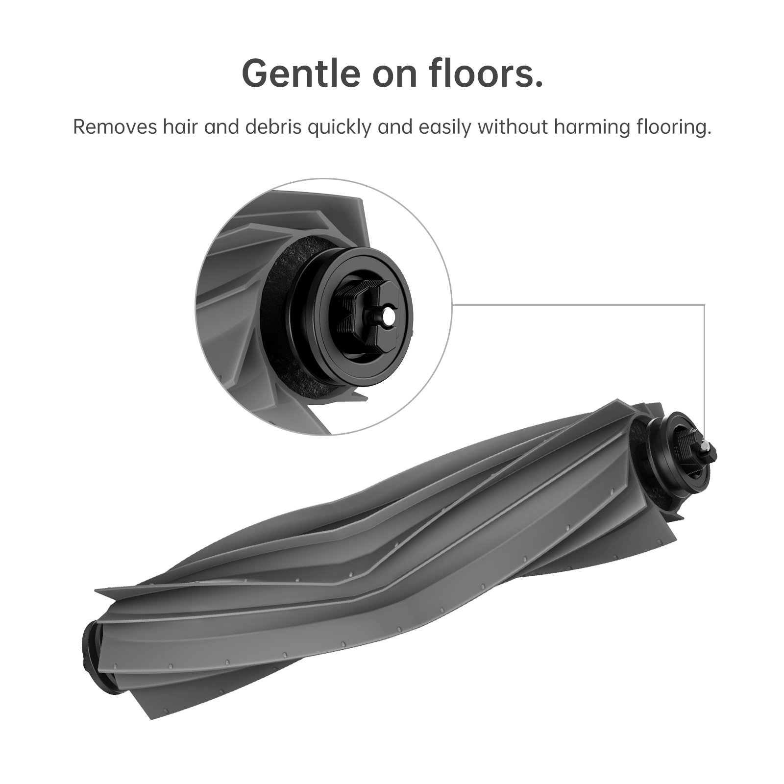 Dreame L10s Ultra main roller brush designed for gentle floor cleaning.