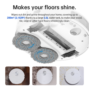  Dreametech L10s Ultra Robot Vacuum and Mop Combo, Auto Mop  Cleaning and Drying, Self-Refilling and Self-Emptying Base for 60 Days of  Cleaning, 5300Pa Suction and AI Navigation, Compatible with Alexa