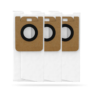 Dreame D10 Plus dust bags 3-pack with 2.5L capacity and cardboard tags
